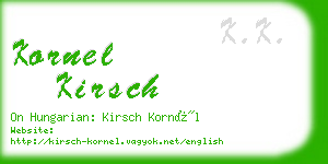kornel kirsch business card